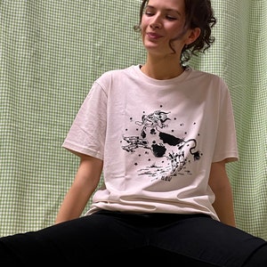 Cowgirl Tshirt / Cow Tshirt / Western TShirt / Hand screen printed / Screen printed Tshirt / Unisex Tshirt / Organic Cotton / Cow image 3