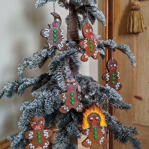 2020 Lebkuchenmänner - Alternativer Horror Weihnachtsbaumschmuck - Krampus inspirierte Skulpturen