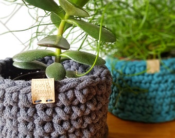 Medium Crochet Basket | Sustainable Cord | Crocheted Basket | Home Organising | Storage | Recycled