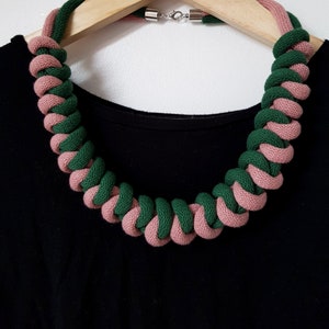 Chunky Macramé Necklace | Sustainable | 17 Colour choices | Recycled | Cotton | Snake Knot