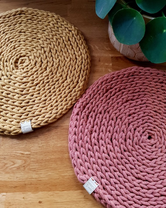 Large Crochet Table Mat | Sustainable Cord | 27 Colour Choices | Placemat -  Etsy