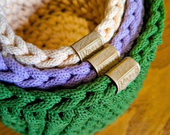 Set of 3 Nesting Crochet Baskets | Sustainable Cord | Crocheted Basket | Home Organising | Storage | Recycled
