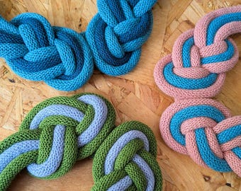Cord Knot Necklace | Sustainable | 21 Colours | Recycled | Crochet | Macramé | Cotton