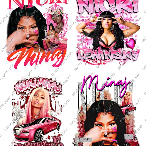Combo 4 File Nicki Minaj Png File, Pink Friday 2 Tour, Nicki Minaj Tour 2024 File, Nicki Minaj Design, Nicki Minaj Digital Download