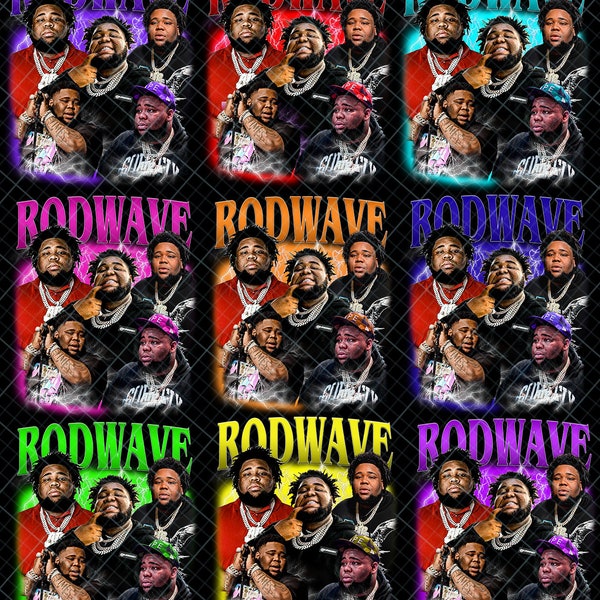 Bundle 9 Png Rod Wave Rod Wave Inspired File, Graphic Rapper Music, Rapper Rod Wave Tour Design, File Png Digital Download