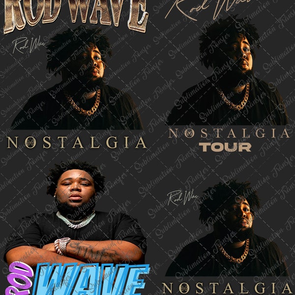 4 File Rod Wave Nostalgia Png File, 90s Rap Music, Rapper Rod Wave Tour Design, 4 File Png Digital Download