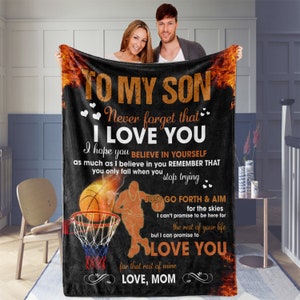 I can promise to Love you for that rest of mine MOM To Son Throw Blanket Gift For Xmas Birthday Graduation Christmas Gifts