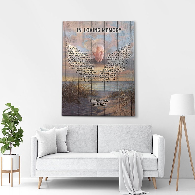 In Loving Memory, Rest in peace, I Never Left You, memorial canvas, heaven canvas Art image 8