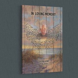 In Loving Memory, Rest in peace, I Never Left You, memorial canvas, heaven canvas Art image 9