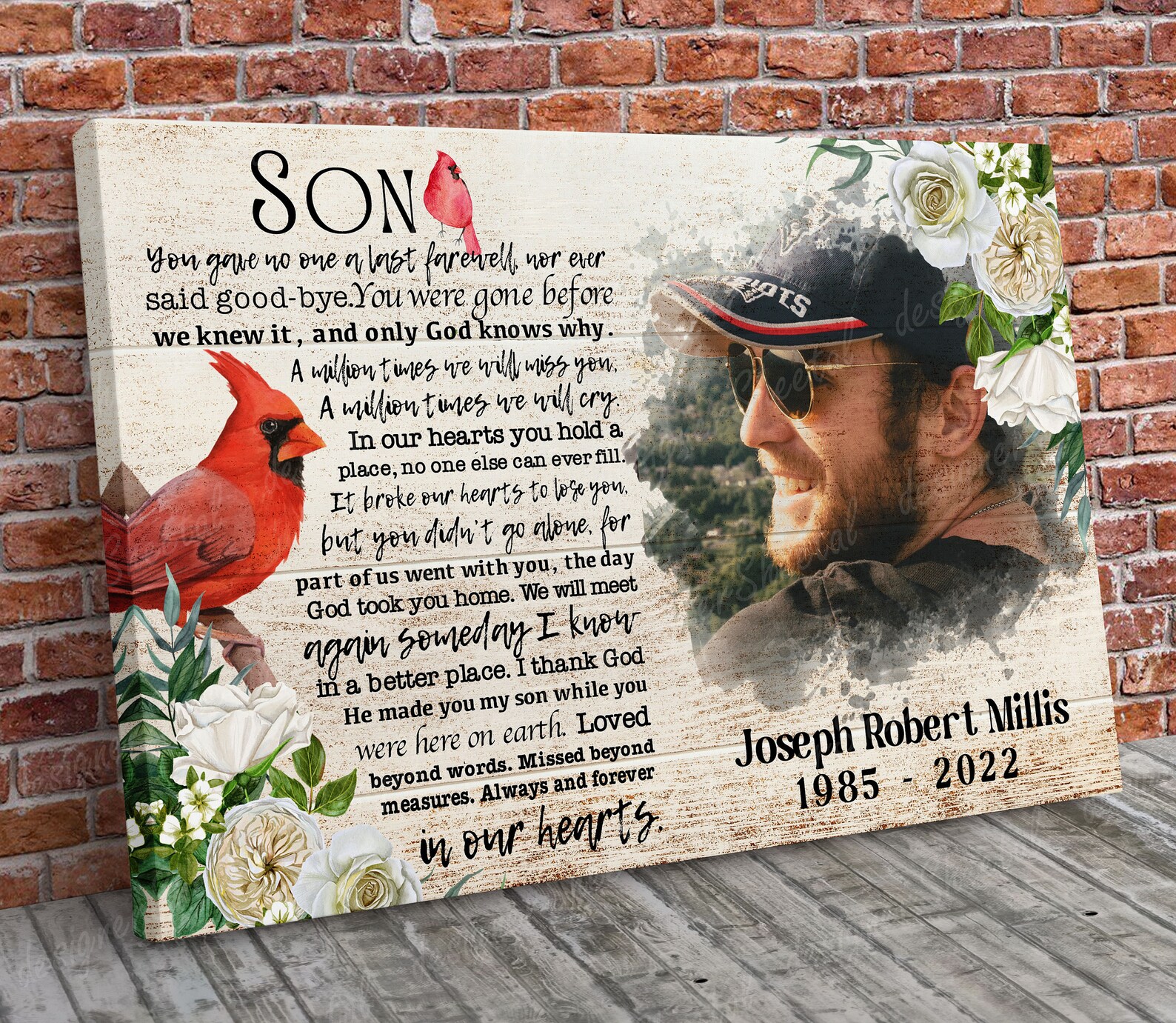 Rest in Peace for Son Last Farewell Memorial Canvas Heaven - Etsy