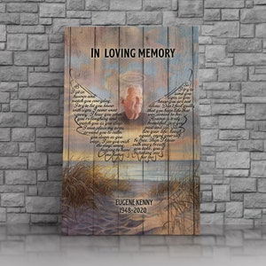 In Loving Memory, Rest in peace, I Never Left You, memorial canvas, heaven canvas Art image 7