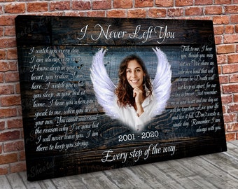 Rest in peace, I Never Left You, memorial canvas, heaven canvas Art