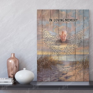 In Loving Memory, Rest in peace, I Never Left You, memorial canvas, heaven canvas Art image 5