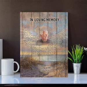 In Loving Memory, Rest in peace, I Never Left You, memorial canvas, heaven canvas Art image 6