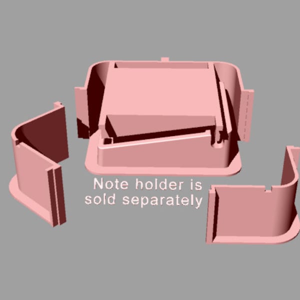 3D Printable STL File - Sticky Note Holder Mold Housing  | Home Office Frame Decor