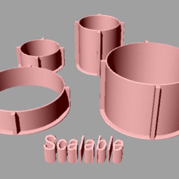 3D Printable STL File - Cylinder Mold Housing  | Home Office Frame Decor