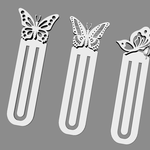 3D Printable STL File - Butterfly Bookmark | Paperclip Style Home Office Book Lovers  Decor