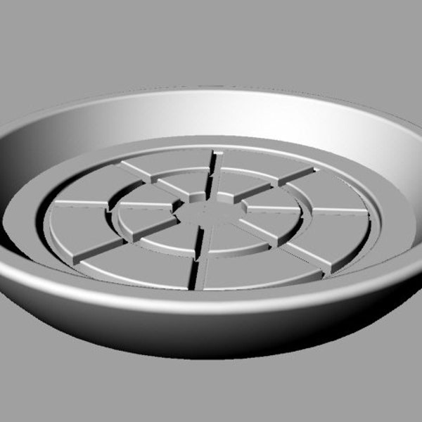 3D Printable STL File - Round Pot Saucer | Home Office Garden Deco