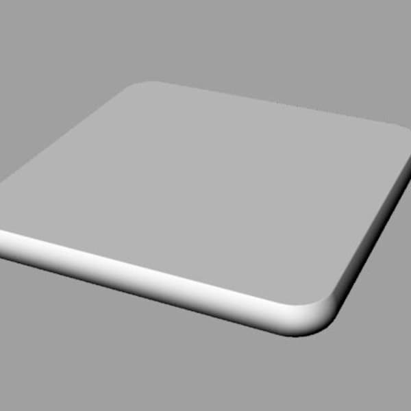 3D Printable STL File - Square Coaster | Home Office Deco