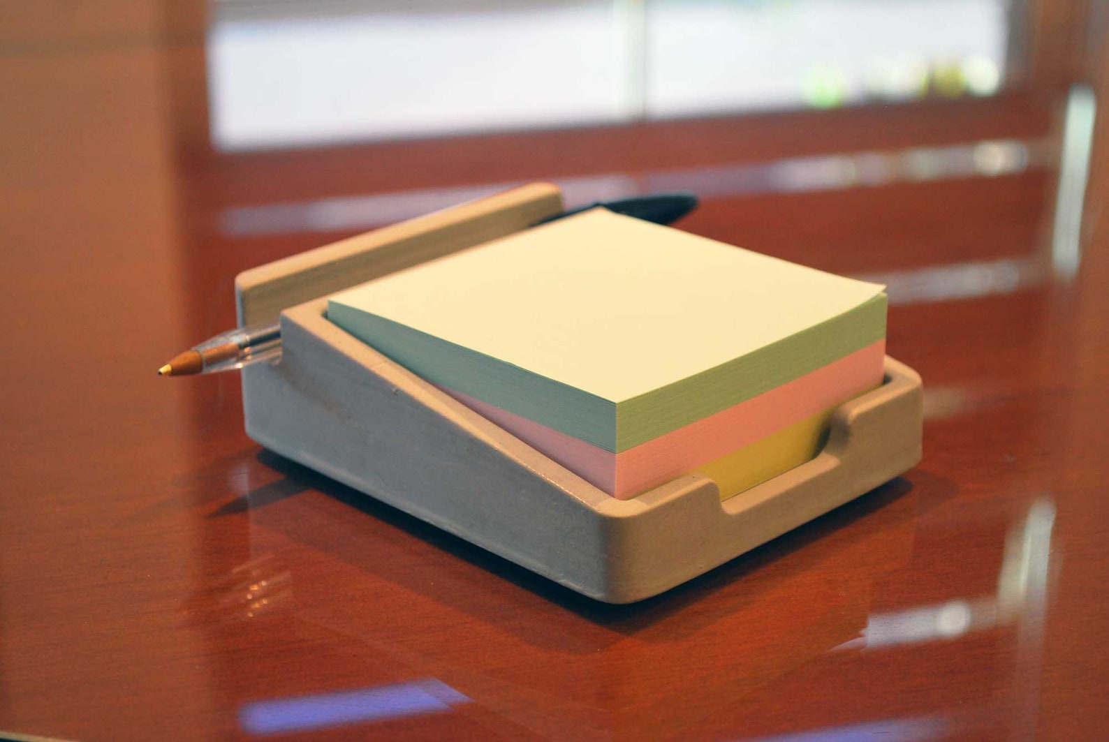 Postit Note Holder Concrete Sticky Note Holder Desk Etsy