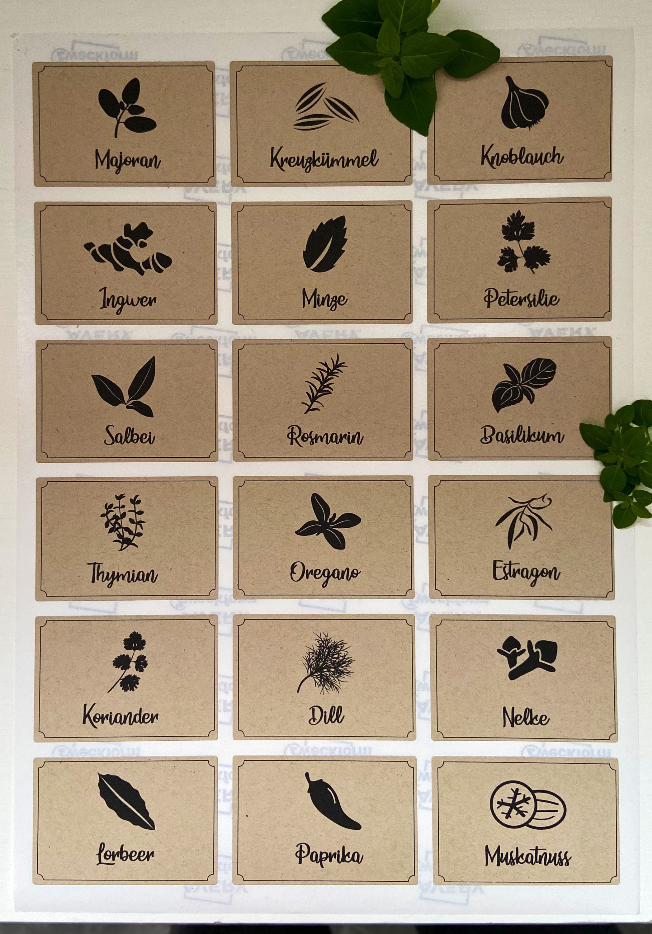 18 braune Etiketten Apothekerstil Kraftpapier Kräuter & - Etsy.de