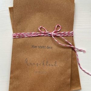 Small paper bags with individual printing / desired text / gift bags made of kraft paper / guest gifts / party bags