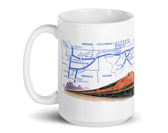 Great Northern Railway Empire Builder Map Mug
