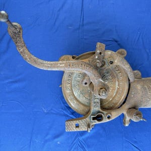 Vintage Black Hawk Corn Sheller Hand Crank Cast Iron A.H. Patch Co Racine WI