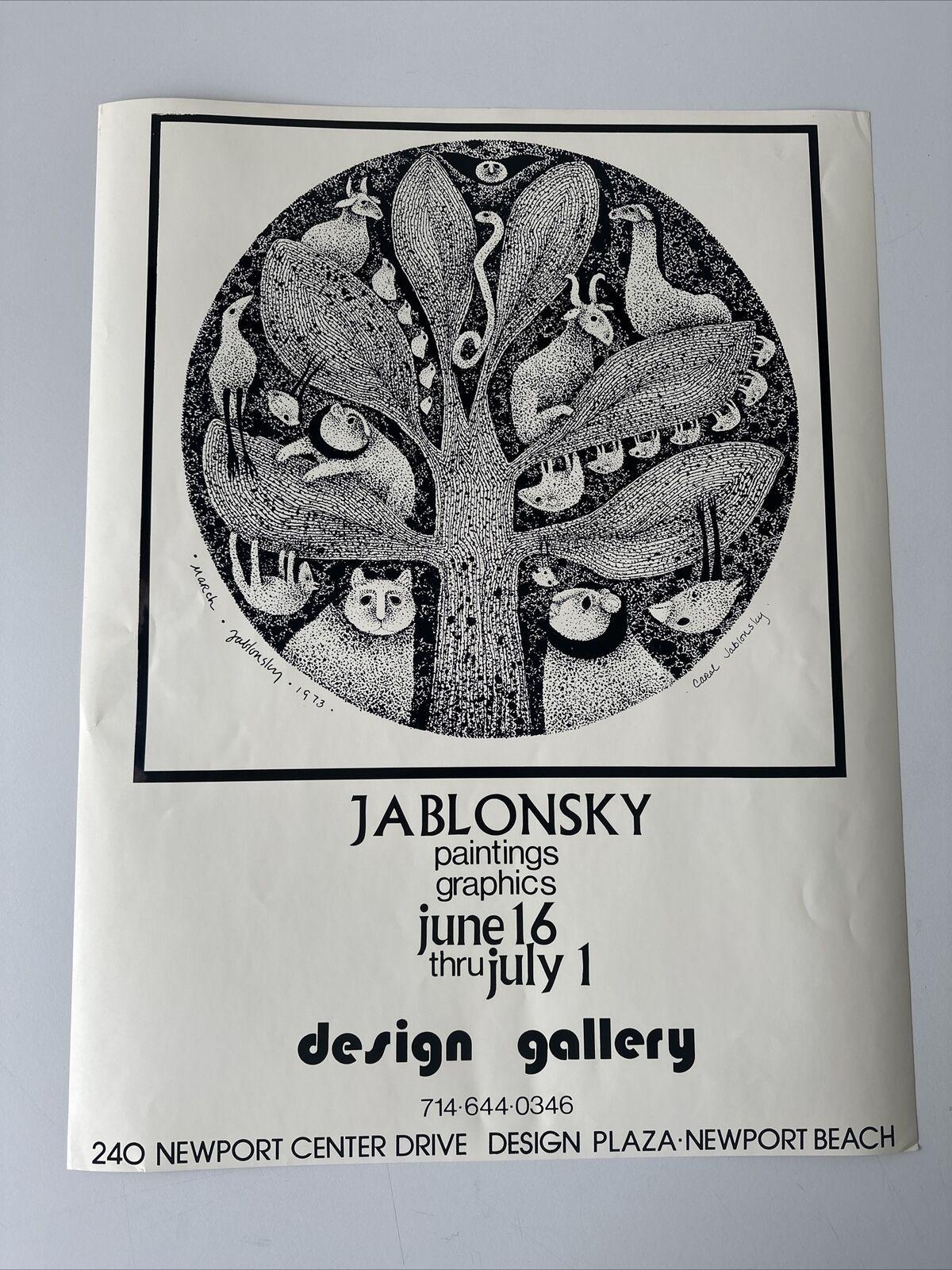 Carol Jablonsky Design Gallery Show Poster June 16 - July 1 - Newport Beach