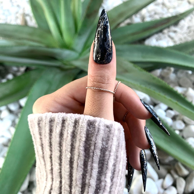 Press on Nails bad Vibes Fake Nails Glue on Etsy