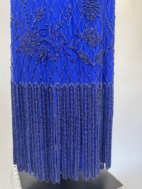 royal blue fringe dress Royal Blue Fringe Hem Beach Dress X29021