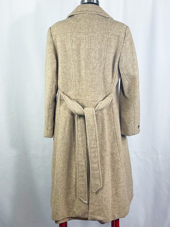 1970s Classic Wrap Coat in Tan Wool