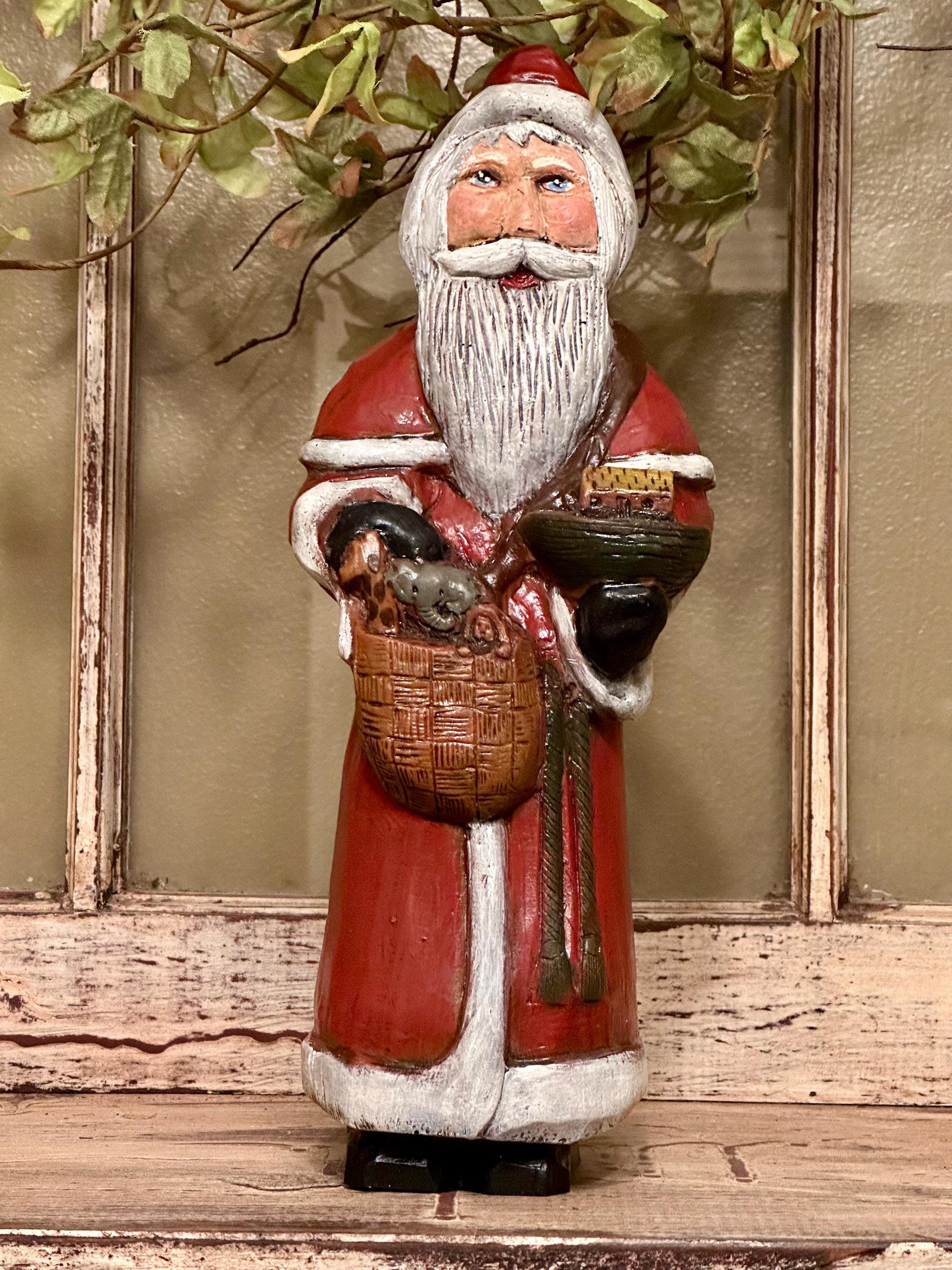 Vintage Resin Santa - Etsy
