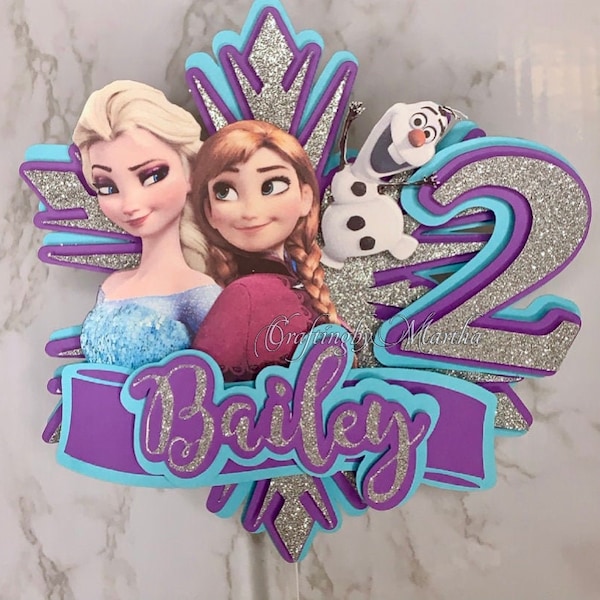 Frozen Cake Topper Etsy