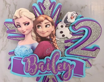 Frozen Cake Topper, Frozen Party Decorations, Elsa, Anna Birthday party