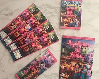 Encanto Chip bags, Encanto chocolate labels unfilled, Encanto capri sun, Encanto party favors, Encanto, Encanto Custom Birthday Party Favors