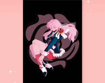 REVOLUTIONARY GIRL UTENA - Art Print A5 / Digital Art, Illustration, Home decor, japan, utena, pastel, kawaii, print, fanart, manga