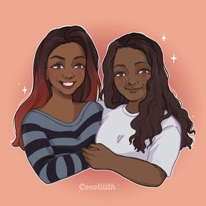 PORTRAIT CARTOON COMMISSION /Custom digital illustration, Original Gift, couple, cute portrait Couple