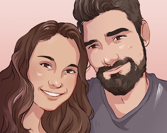 PORTRAIT COMMISSION /Realistic digital Portrait for couples, friends and family gifts