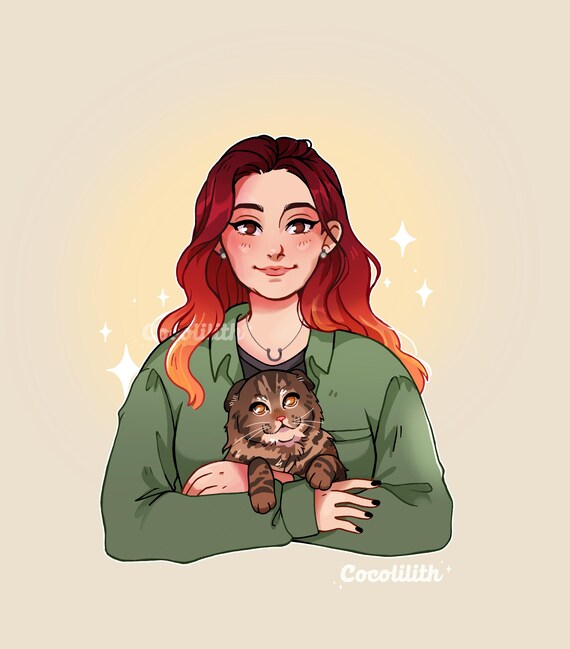 PORTRAIT CARTOON COMMISSION /Custom digital illustration, Original Gift, couple, cute portrait