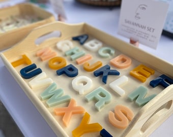 Resin Alphabet Set | Uppercase Alphabet | Savannah Set | Learning Resources | Sensory Tools