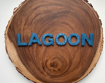 Resin Alphabet Set | Uppercase Alphabet Set | Lagoon Set | Learning Resources | Sensory Tools