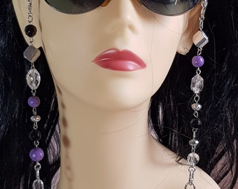 Brillenkette mit Perlen, Perlenkette für Brille, Sonnenbrille, Brillenkette für alle Brillenart, Brillenkette 73cm lang, Brillen-Accessoire