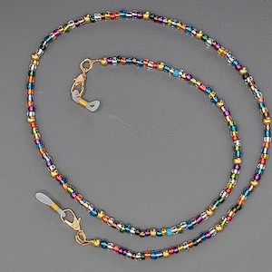 Colorful glasses chain, comfortable glasses chain, accessories for glasses, glasses chain for sunglasses, suitable for all glasses, small beads