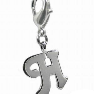 Alphabet pendants for charm bracelets, charm pendants letters, charms with lobster clasps, charms for collector&#39;s bracelets, letters from B to Q
