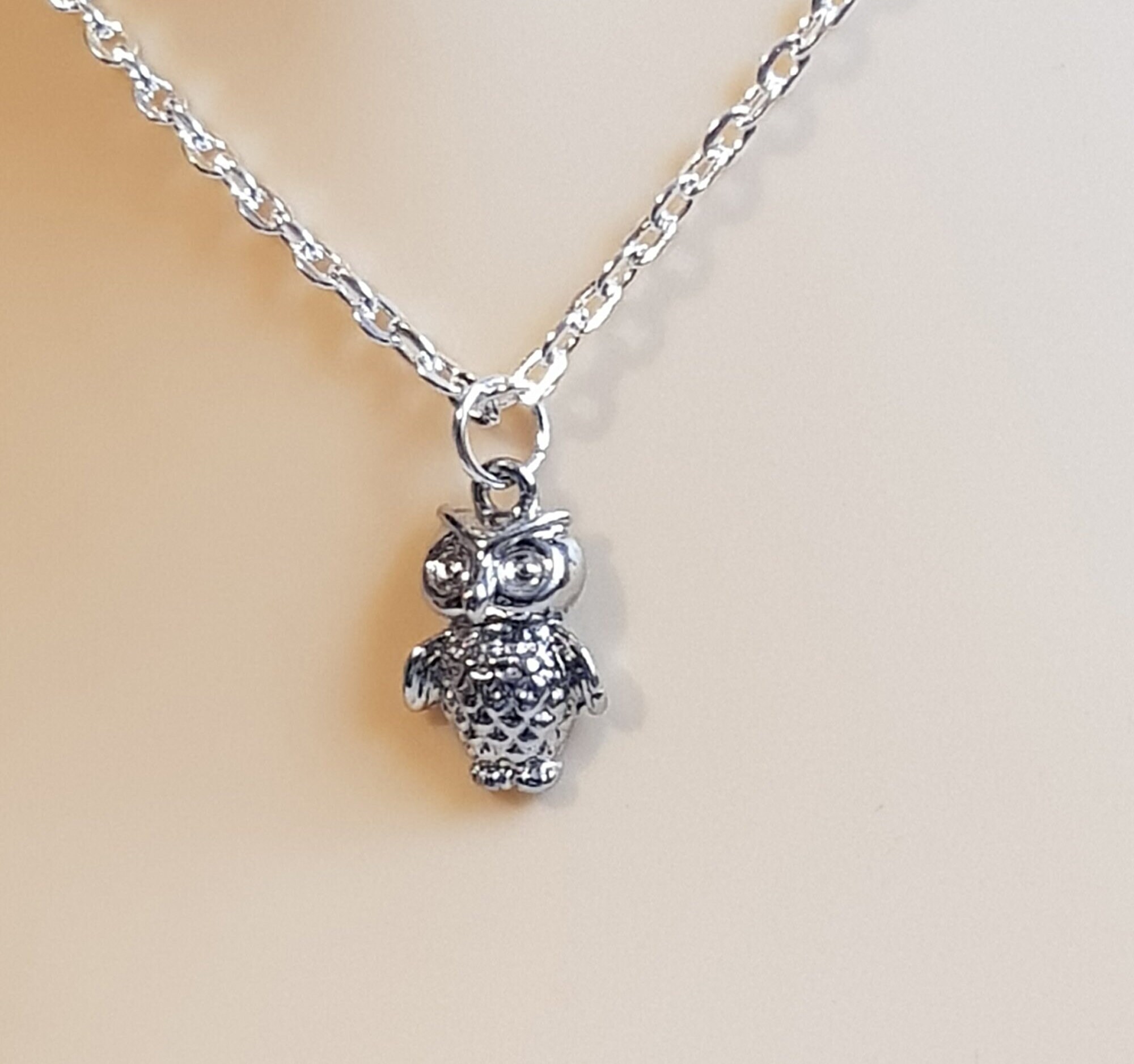 Uil Ketting Big Owl Bronskleurig | Dieren Kettingen