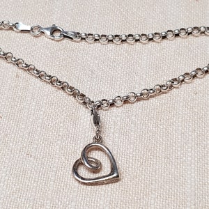 Charm bracelet 925 Sterling silver, bracelet 21 cm, bracelet with heart, friendship bracelet heart, love bracelet, heart bracelet love for girlfriend