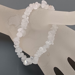 Rock crystal bracelet natural stones, healing stone bracelet rock crystal, healing and natural stones clear rock crystal, ladies bracelet with rock crystal