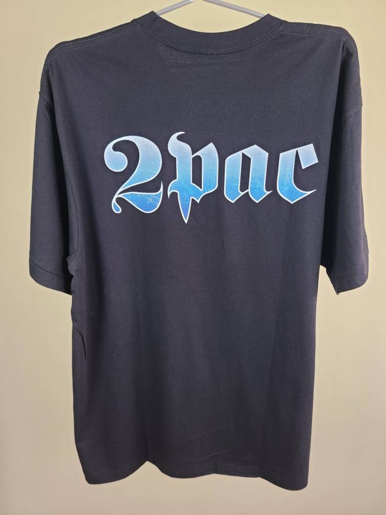 2Pac Tupac Shakur All Eyez on Me 90s Style Retro T Shirt Rap Tee XL Jet Black Heavy Cotton