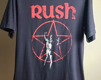 Rush Band T-Shirt S-XXL Logo PROG ROCK PROGRESSIF T-shirt Unisexe Geddy Alex Neil Rush Band T-Shirt S-XXL Logo PROG ROCK PROGRESSIF T-shirt Unisexe Geddy Alex Neil